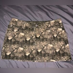 Forever 21 Camouflage Mini Denim Skirt